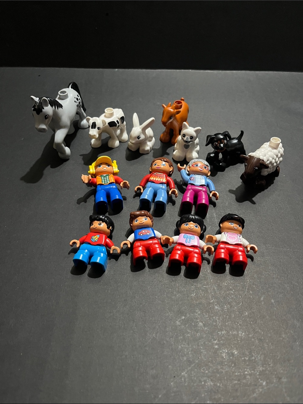 LEGO DUPLO Figure Lot 14 Adults Children People Animals Figures